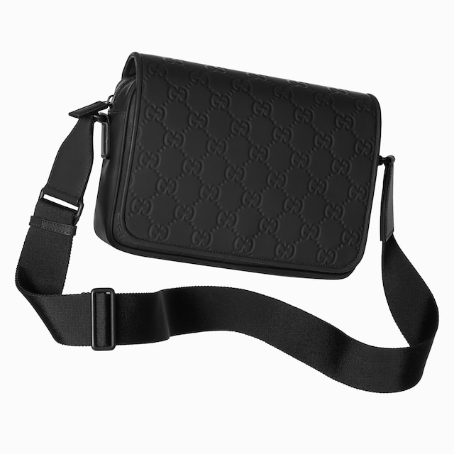 Rubber-effect medium messenger bag