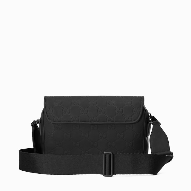 Rubber-effect medium messenger bag