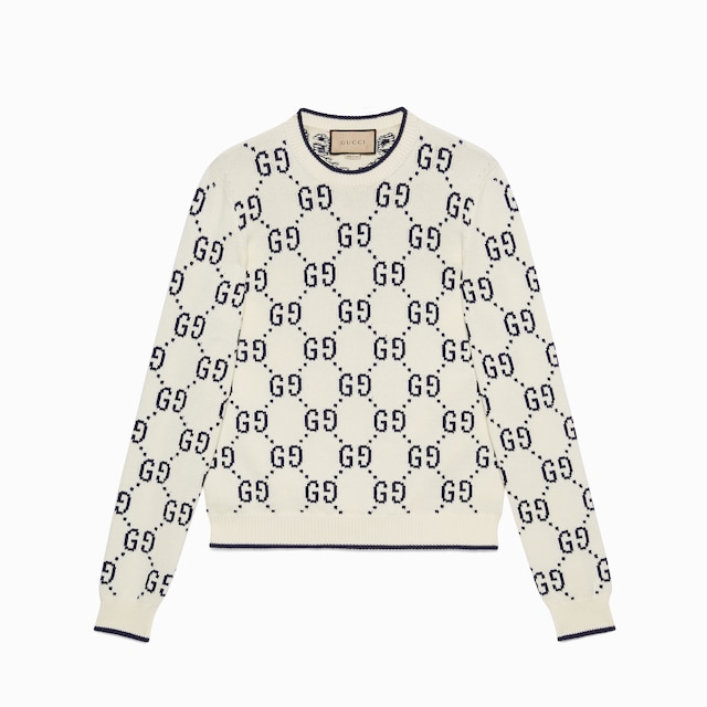 GG cotton knit sweater