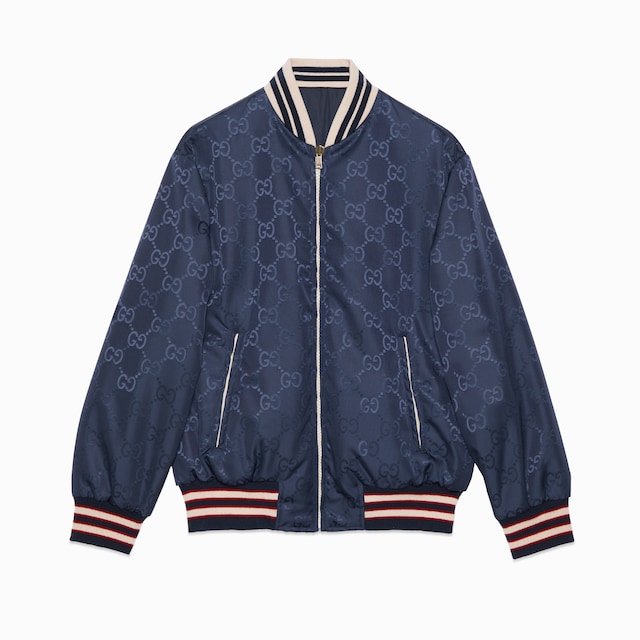 Veste réversible en toile de nylon à motif GG