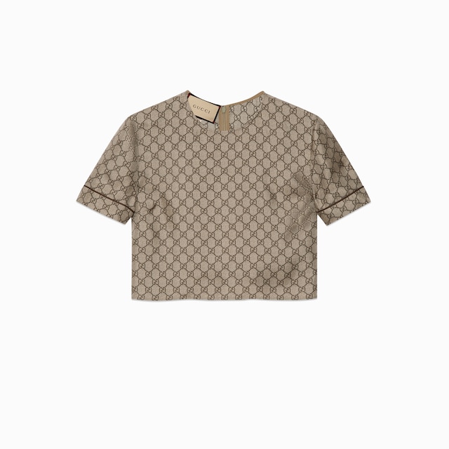 GG Supreme print silk top