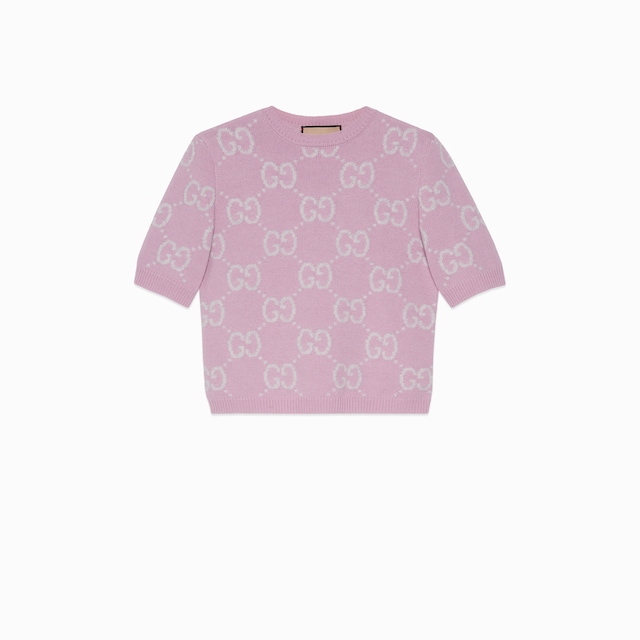 GG knit wool top