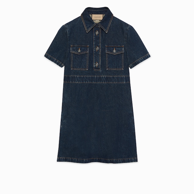Organic denim dress