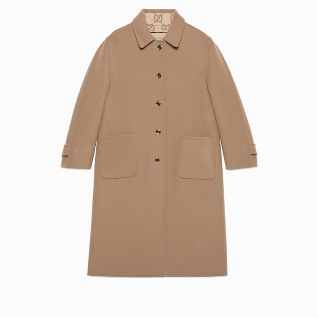 Reversible GG wool coat
