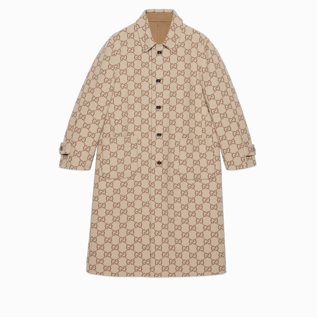 Reversible GG wool coat