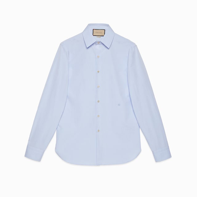 Cotton silk shirt with Double G