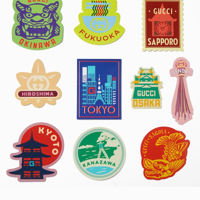 Gucci Cities ラゲージステッカー