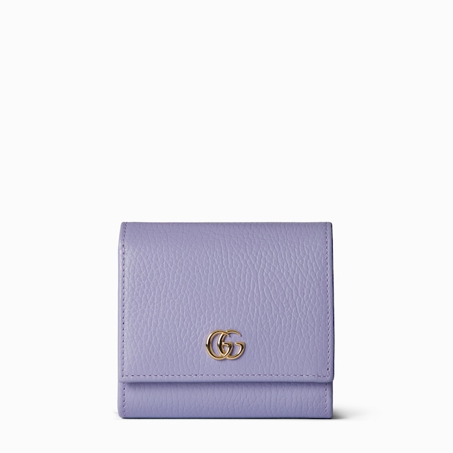 ダブルG 二つ折りウォレット ・ライラック レザー | GUCCI公式