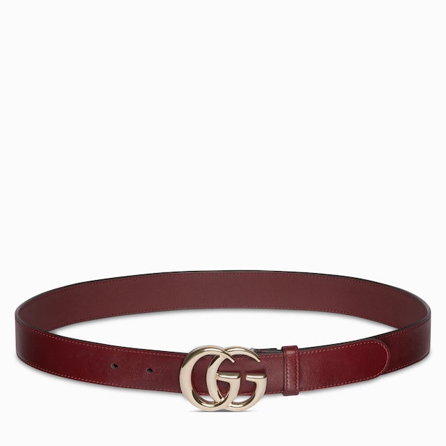 GG Marmont thin belt in Rosso Ancora red leather | GUCCI® US