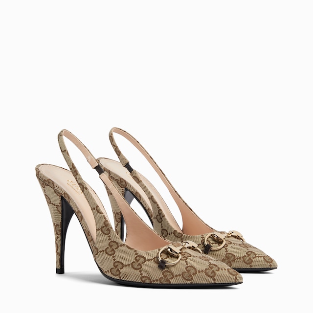 Women's slingback pump with Horsebit