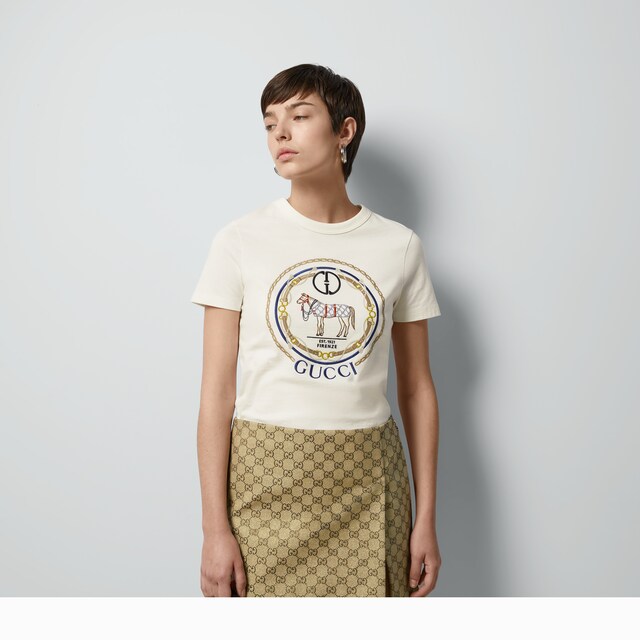 Cotton jersey T-shirt with Interlocking G - image 2