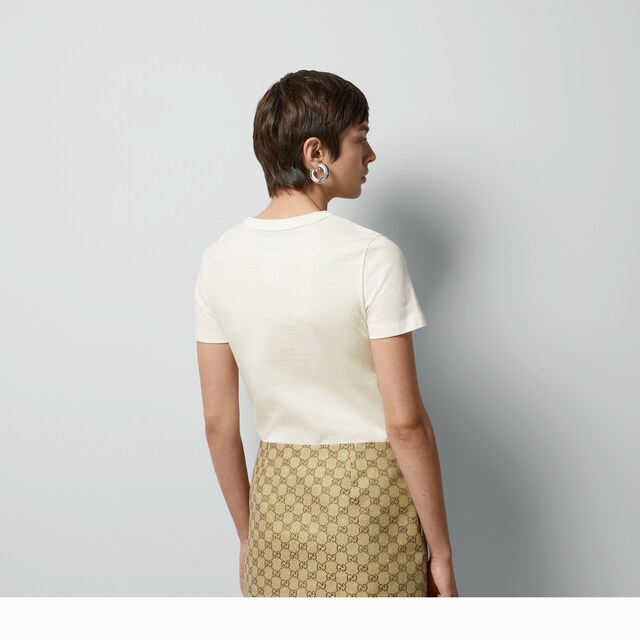 Cotton jersey T-shirt with Interlocking G