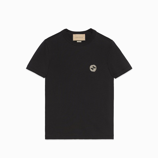 エンブロイダリー ソフトジャージー Tシャツホワイト | GUCCI公式