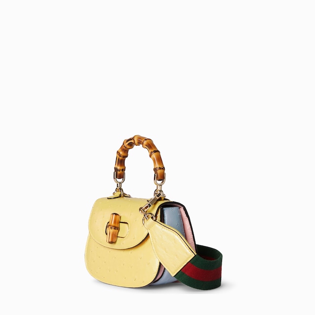 Gucci Bamboo 1947 ostrich mini bag