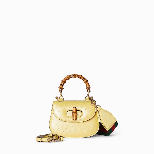 Gucci Bamboo 1947 ostrich mini bag