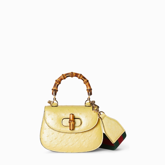 Gucci Bamboo 1947 ostrich mini bag
