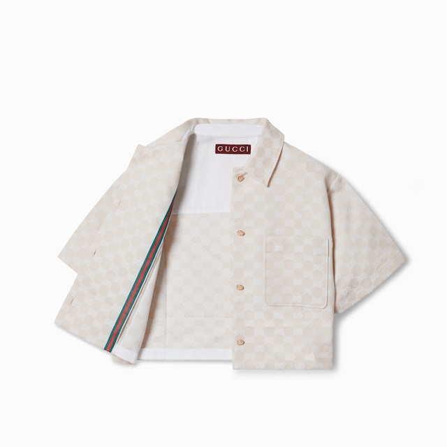 GG cotton gabardine shirt