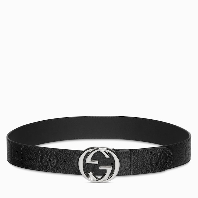 Ceinture large avec boucle à détail GG enlacés