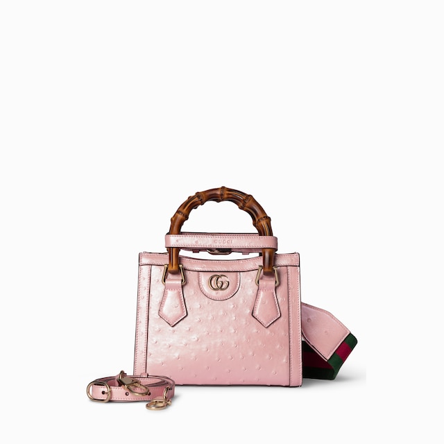 Gucci Diana ostrich mini tote bag