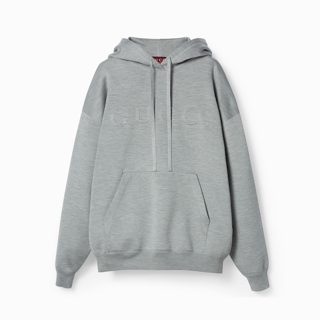 Extra fine knit hooded jumper 