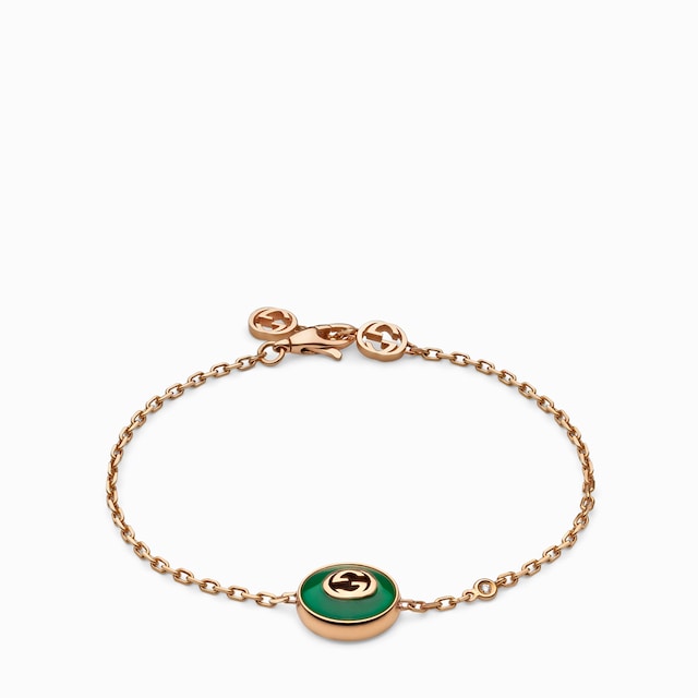 سوار Gucci Interlocking على شكل سلسلة عيار 18 قيراطاً