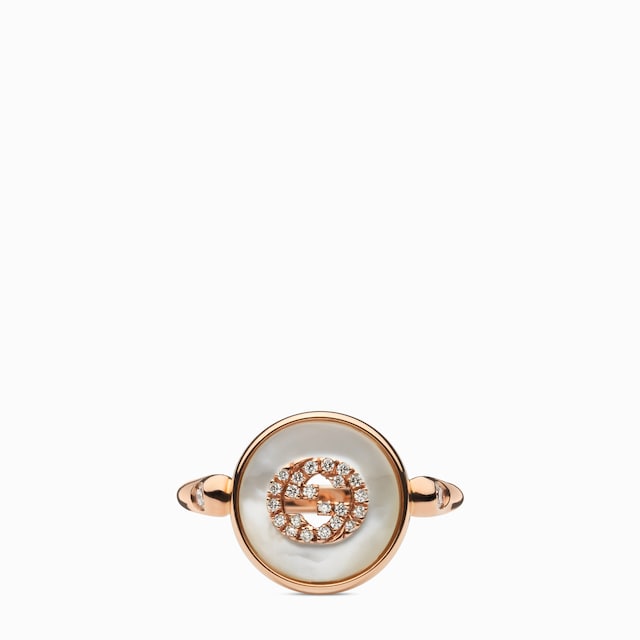 GUCCI グッチ 750 ダイヤモンド ホースビット リング ピンクゴールド GUCCI グッチ 750 ダイヤモンド ホースビット リング ピンク