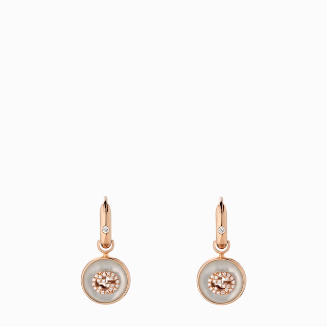 Gucci Interlocking 18k diamond earrings