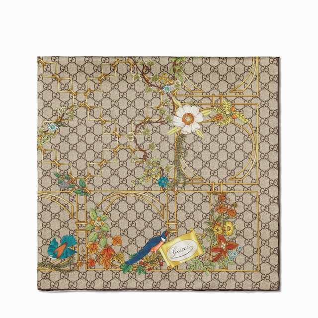 Printed silk twill carré