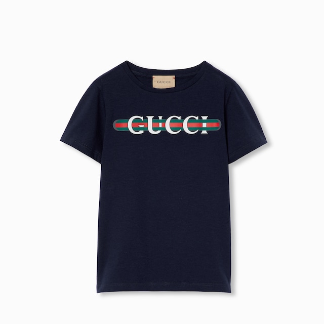 GUCCIキッズTシャツ2枚 Gucci boy's cotton T-shirt with vintage logo 503628x3l02