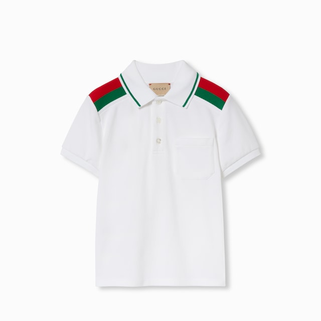 最終価格✴GUCCI　KIDS、グッチキッズ、ポロシャツ、アップル GUCCI グッチ 半袖ポロシャツ サイズ:36m グリーン キッズ 襟