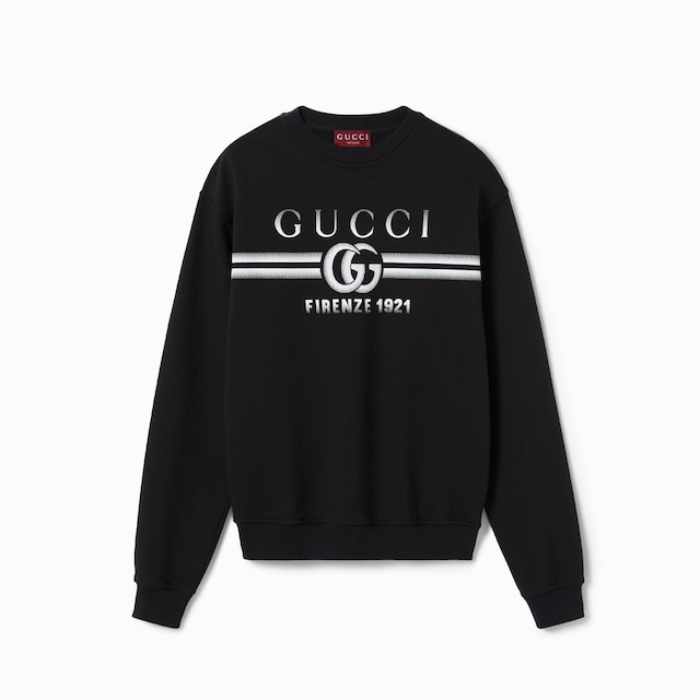 Sweat-shirt en jersey de coton à imprimé