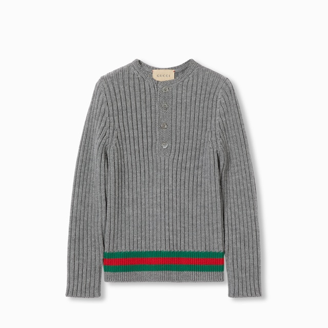 Children's rib stitch wool top