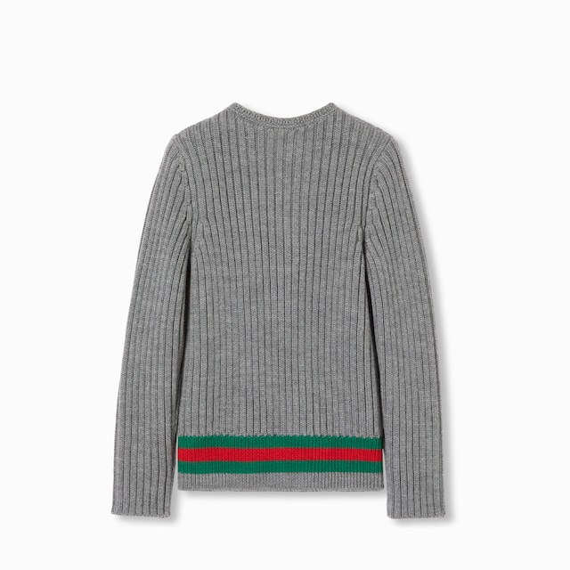 Children's rib stitch wool top