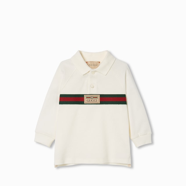 Baby cotton polo shirt with Web