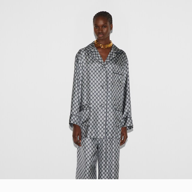 GG silk twill shirt - image 4