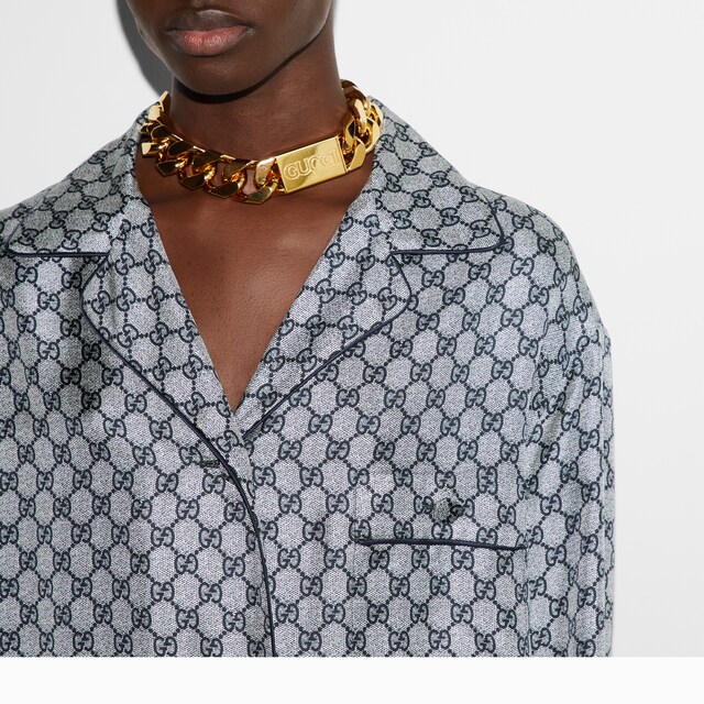 GG silk twill shirt - image 3
