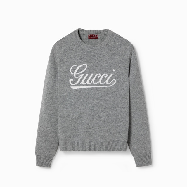 Wool sweater with Gucci intarsia