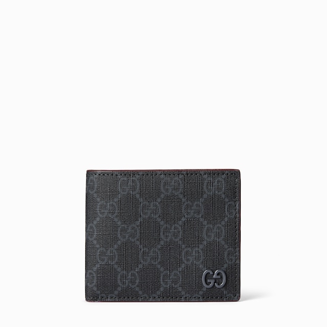 Cartera con dos pliegues e interior burdeos