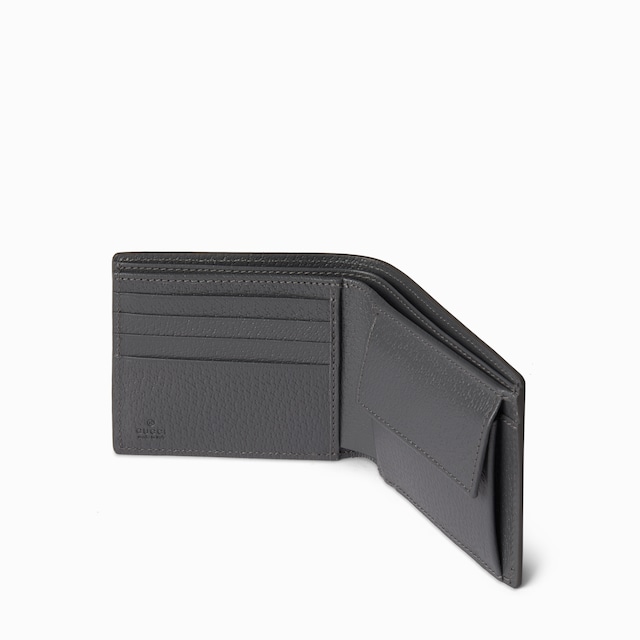 Portafoglio GG con portamonete e interno grigio 