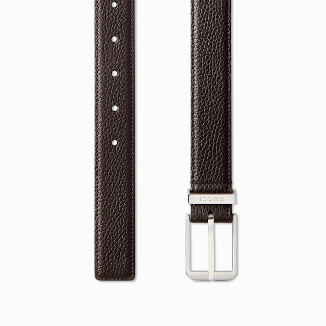 Belt with rectangular buckle