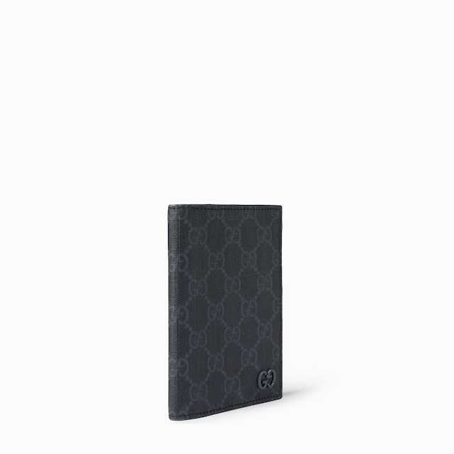 Porta passaporto GG con interno grigio