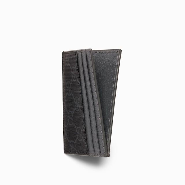 Bi-colour card case with GG detail
