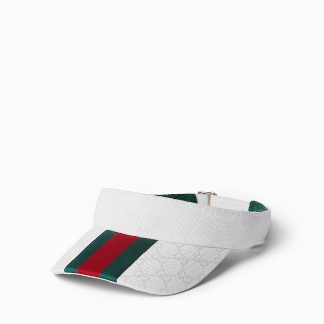 Children's GG cotton visor with Web in white | GUCCI® US