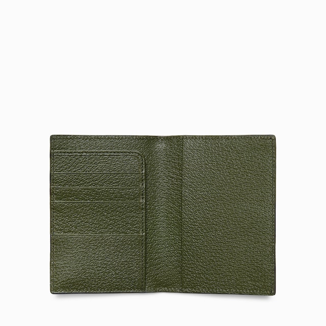 GG passport case with dark green interior