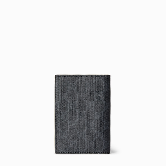 GG passport case with dark green interior