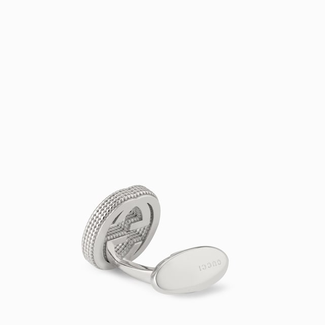 인터로킹 G 실버 커프링크스