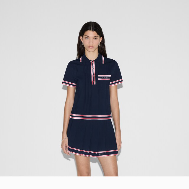 Polo top with striped trim - image 5
