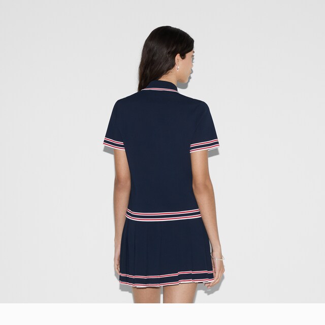 Polo top with striped trim - image 4
