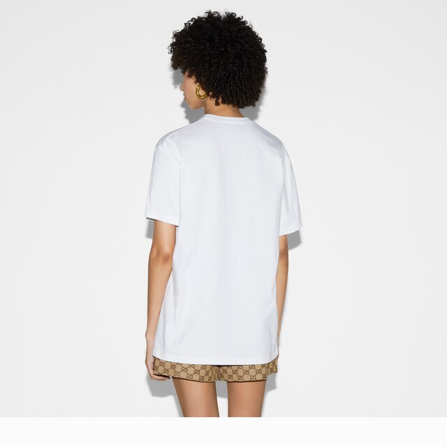 Printed cotton jersey T-shirt - image 4