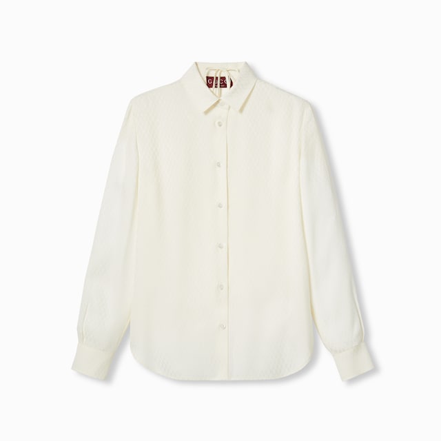 Gucci silk jacquard shirt and bra set